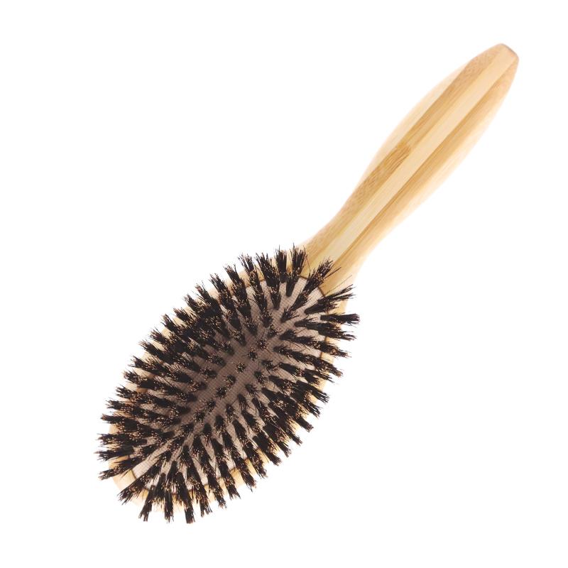 Boar Bristle Hair Brush Wholesale Bamboo HairBrush Natural Boar Hair Brush Customized Logo