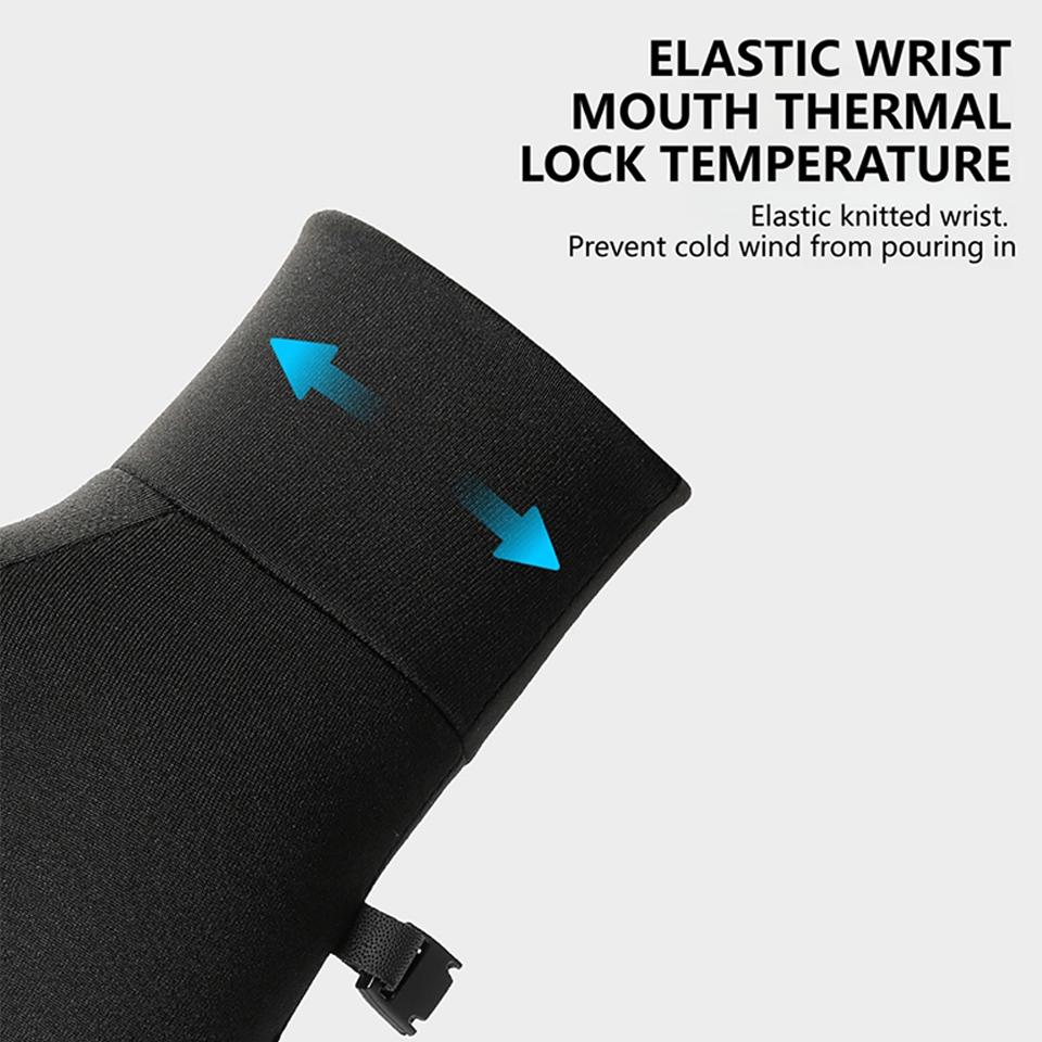 Winter Warm Cycling Gloves Outdoor Sports Touch Screen Nonslip Gloves Running Cycling Driving Ski Hiking Warm Full Finger Gloves