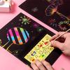 Scratch Paper Art Set Rainbow Magic Scratch Paper 50 PCS for Kids Black Scratch It Off Art Crafts