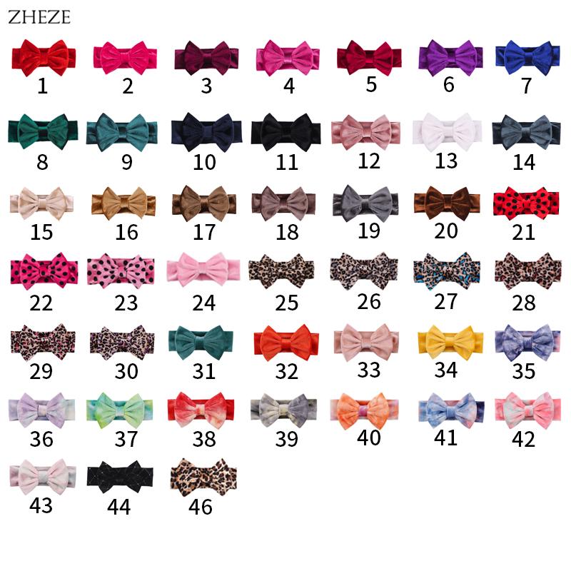 Baby Soft 5" Hair Bow Headband Kids Girls Velvet Headwrap Turband Toddler Photo Pro DIY Hair Accessories