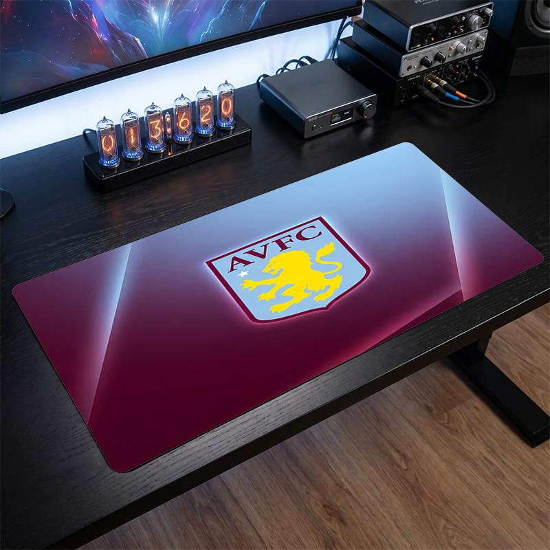 Tappetino per Mouse Grande Stampa Calcio Aston Villa, Tappetino Esteso Antiscivolo per Scrivania da Gioco per Ufficio Casa