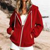 Women's Casual Zip-Up Hoodie with Pockets and Long Sleeve Color for Fall Winter