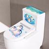 Underwater Animal Toilet Lid Sticker, Removable Ocean Penguin Sea Water Wall Decal for Bathroom Bedroom Living Room Home Decor