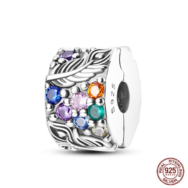 Prawdziwe 925 Sterling Silver kolorowy motyl sowa wróżka wisiorki koraliki Fit Fasion 925 oryginalne bransoletki naszyjniki Fine DIY biżuteria