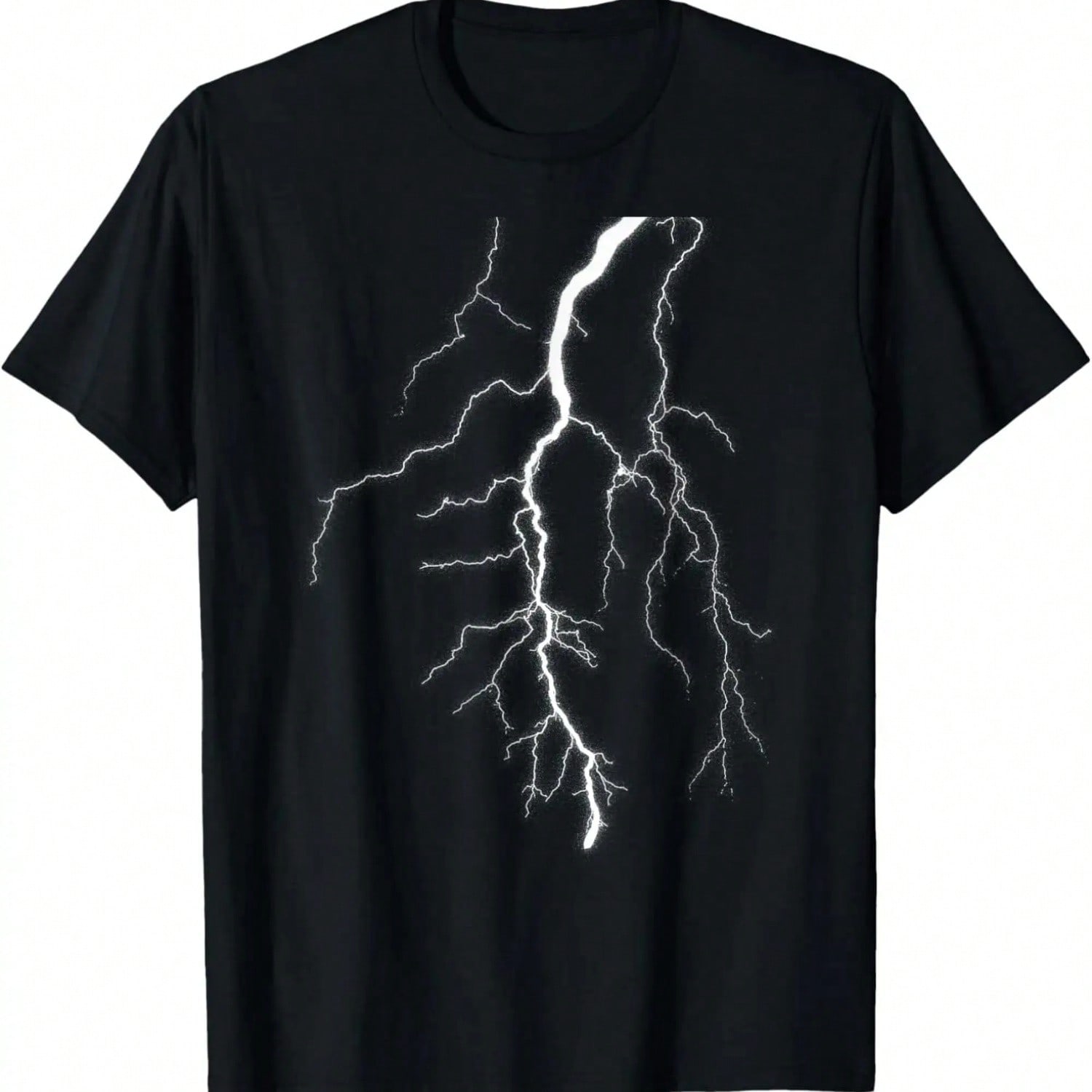 Storm Night Sky Thunder Graphic Lightning T-Shirt,100% Cotton S разноцветный