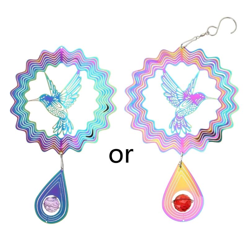 Stainless Steel Wind Spinner Bird Wind Spinner Craft Ornaments for Indoor Outdoor Garden Yard Decorations Birthday Gift