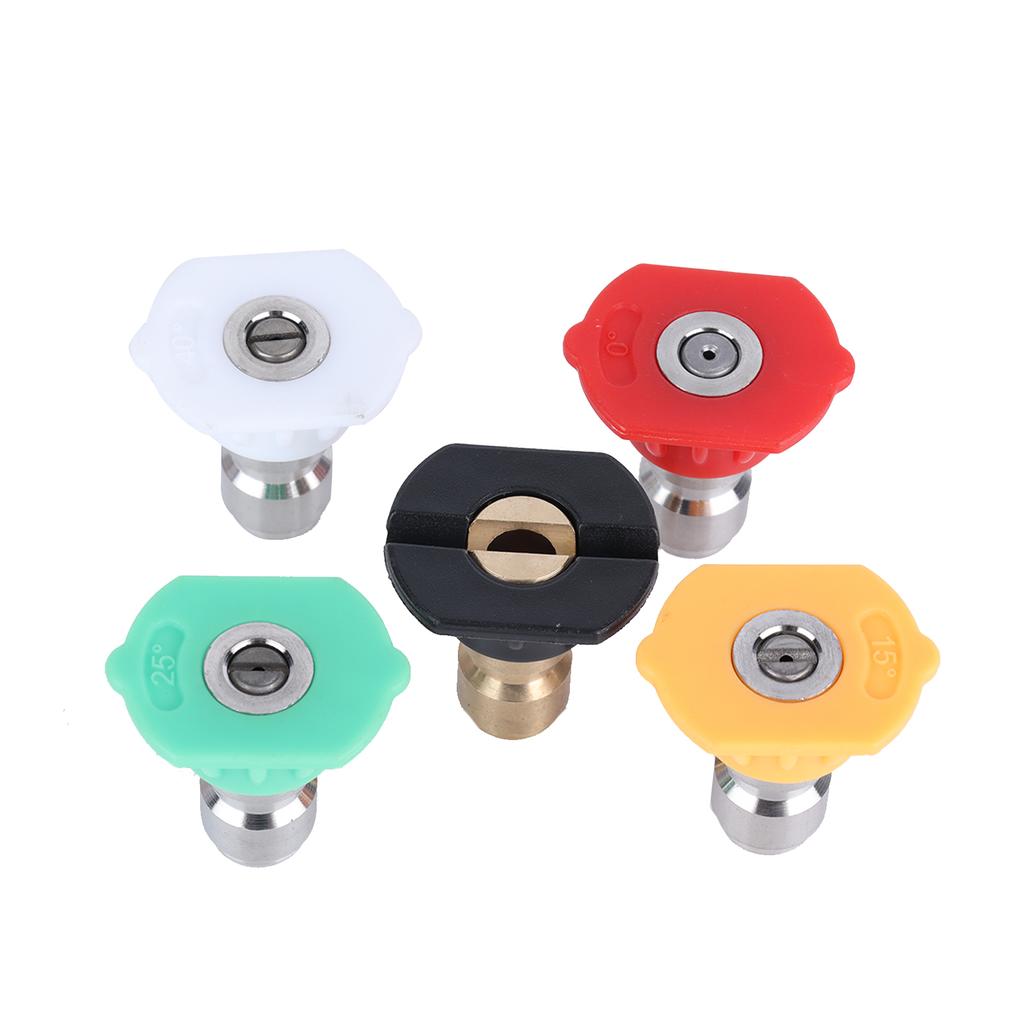 5PCS Stainless Steel High Pressure Washer Spray Nozzle Tips Quick Connector Pressure Washer Accessories