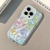 Colorful Blooming Butterfly for IPhone15promax Mobile Phone Case for Apple 16 Cream Feather Yarn All-inclusive 11 Ultra-thin