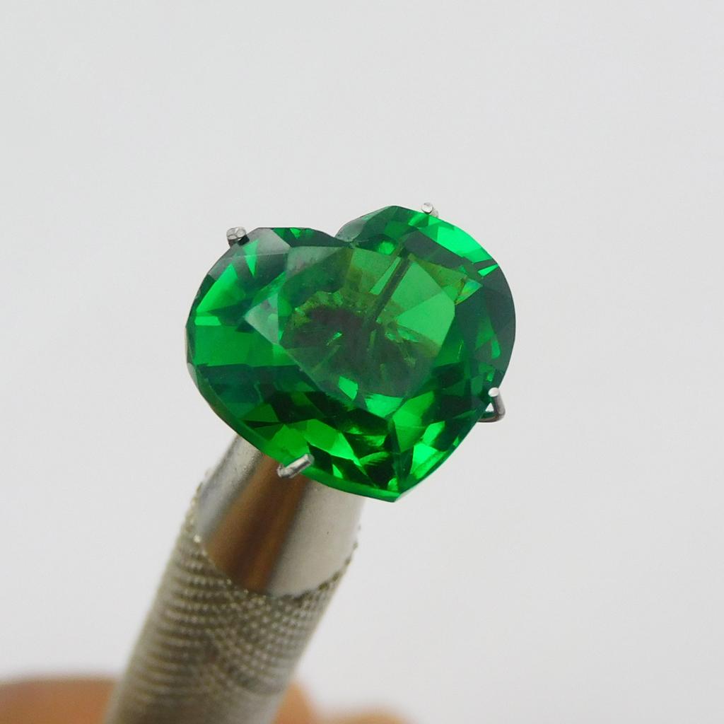 Natural Green Sapphire Heart Cut 10 Ct Rare CERTIFIED Loose Gemstones AA++ P-2091-h