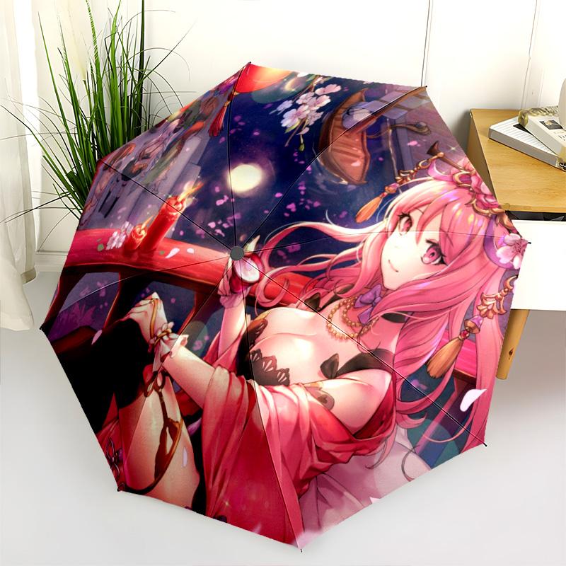 Folding Umbrella Travel Suitable For All Seasons Three Folds Umbrella Gift