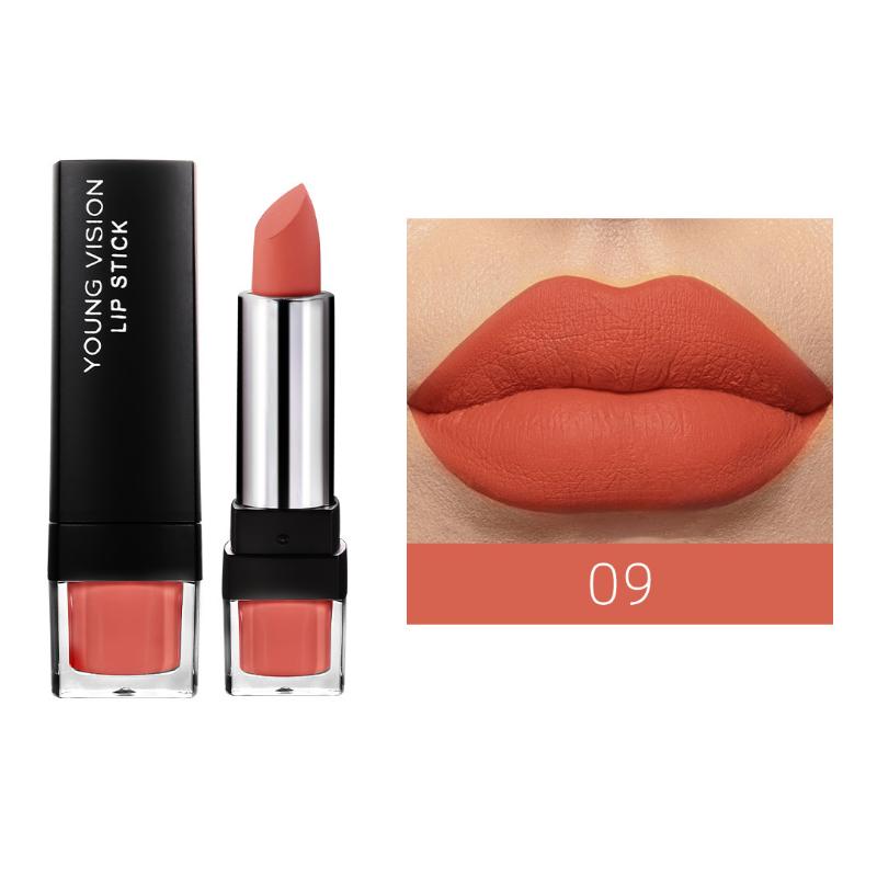 Matt Matt 12-farbiger Einzellippenstift Samtlippenstift, der nicht leicht an der Tasse klebt