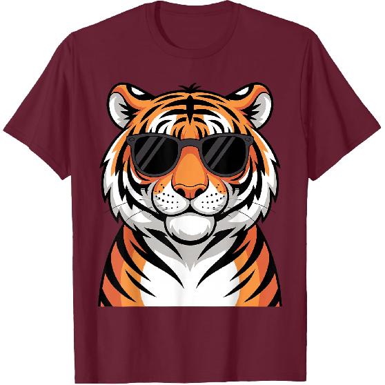 Tiger Costume for Men Women Boys Zoo Tiger Print Tiger Lover T-Shirt