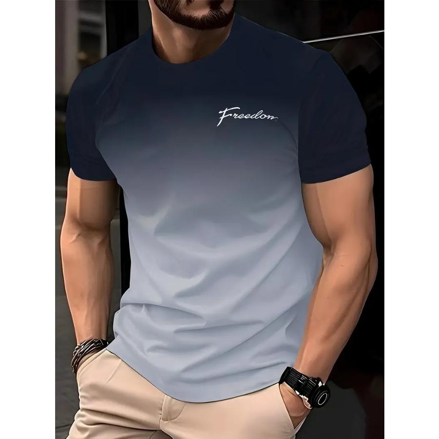 

Мужская модная повседневная футболка с круглым вырезом и 3D-принтом, полиэстер, геометрический узор, стандартный крой, трикотаж, оригинальная одежда L серый