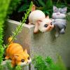Cat Flower Pot Huggers For Flower Pots, Cute Plant Pot Hanger Ornaments, Funny Plant Decorations For Pots, Resin Cat Figurines