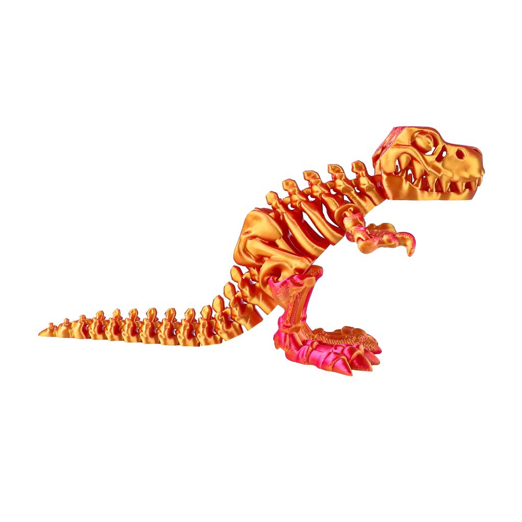 3D Printed Tyrannosaurus Rex Dinosaur Model W/ Movable Joints, Poseable Tail & Limbs, Realistic Desk Decor, Gift For Dino Lovers