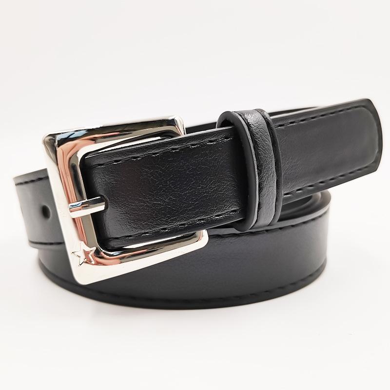 Korean Women's Casual Pu Belt Fashionable Style Student Jeans Belt Dress Decorative Belt