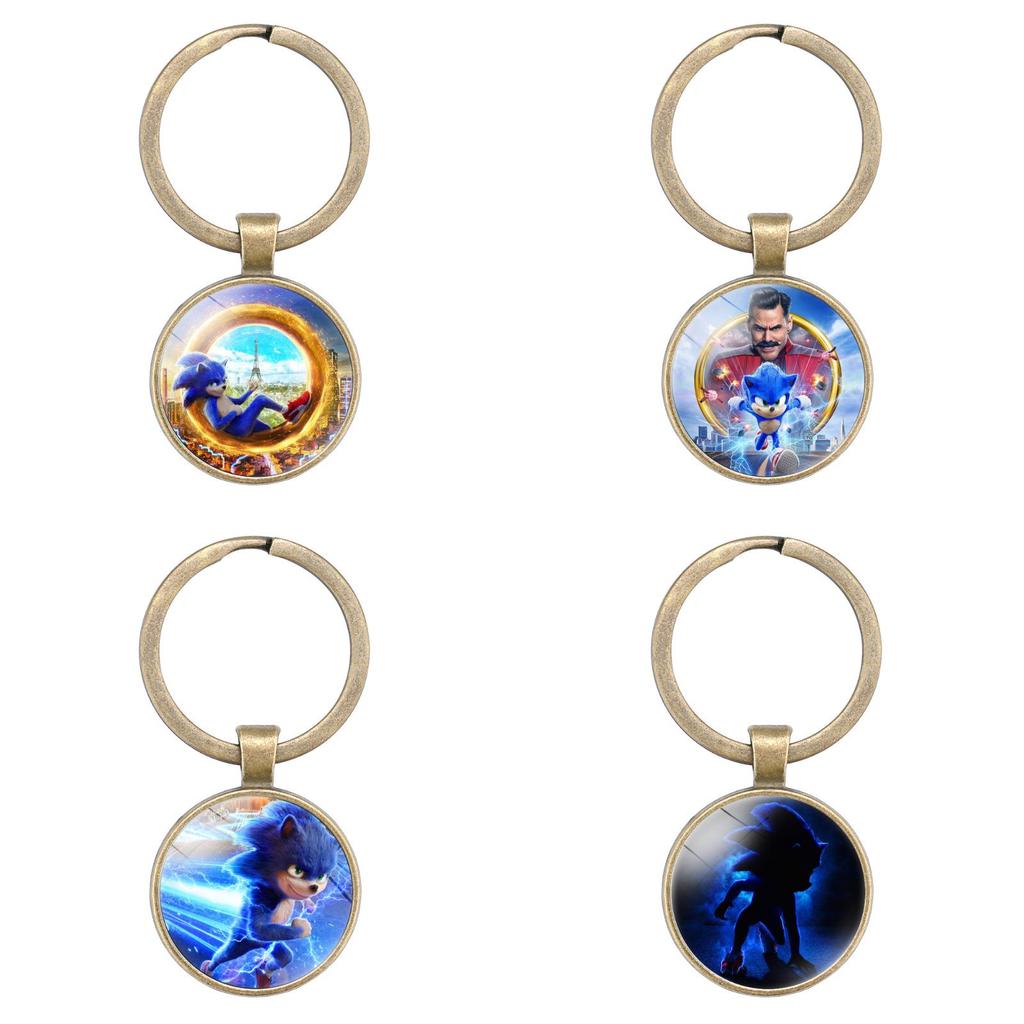 Sonic The Hedgehog Time Stone Keychain Cartoon Style Key Accessory Mix Material