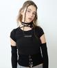LUVISTRUE Ch Button Layered Tee(Black)