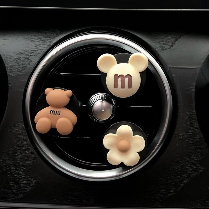 White Bear Brown Paw Set Aromatherapy Clip Car Ornament Decoration Accessories