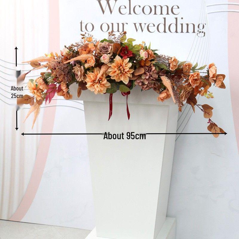 Luxury Business Podium Stand with Artificial Flower Decoration: Perfect for Speeches or Kindergarten Events