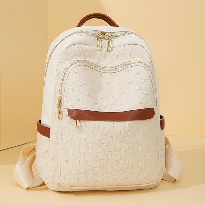 Vintage Backpack Large Capacity Multi-Function Shoulder Bag Women's Soft Leather Backpack