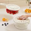Family Kitchen Essential Foldable Handle Colander Fruit Washing Bowl Drain Basket For Washing Draining