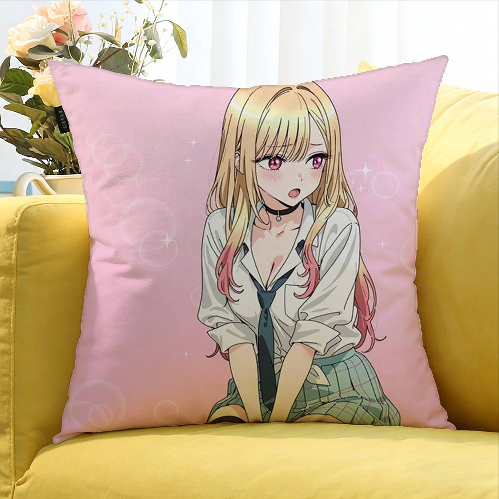 My D-Dress Up D-Darling Marin Kitagawa World Various Sizes Square Pillow Case For Car Home Bedchamber Decor