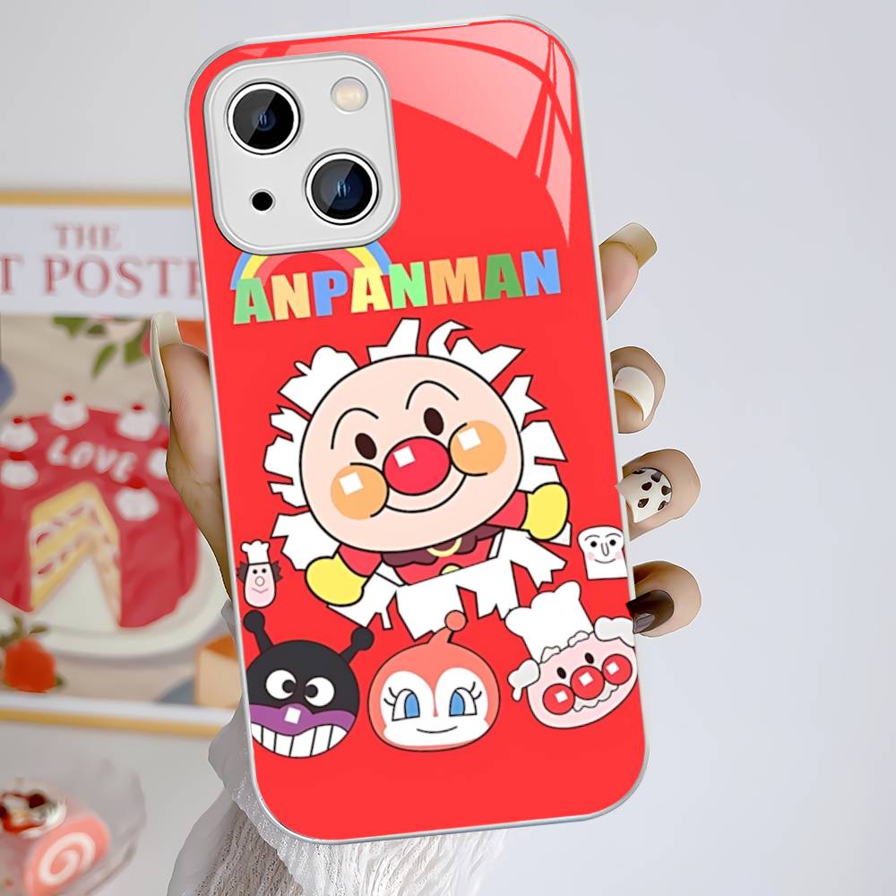 1pc Cartoon A-AnpanmanS Anime Tempered Glass For Iphone 14 13 12 11 Pro Mini XS MAX 14Plus X XS XR Cover