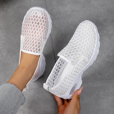 Sandali Piatte Casual da Donna Sandali da Passeggio in Rete Traspirante Leggeri Comodi da Esterno Piatte Taglie Forti Scarpe Donna Zapatos De Mujer