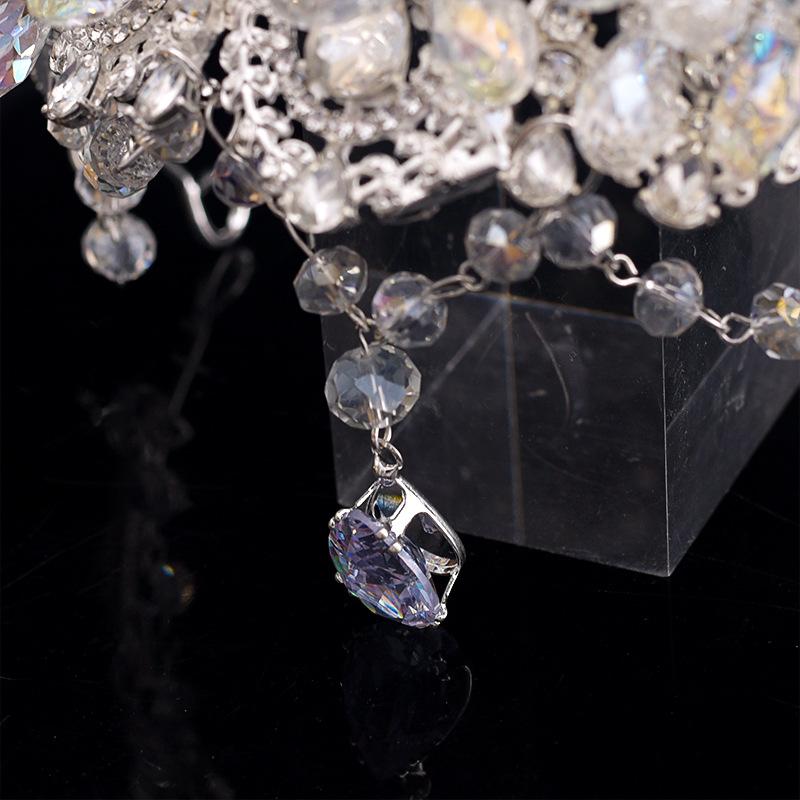 Bridal Tiara Princess Crown Sweet Shiny Crown Hair Accessories Main Wedding Dress White Gauze with Forehead Ornaments Wedding Accessories