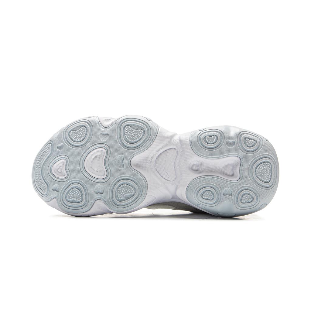 Li Ning Honey Universalūs Retro Madingi Dad Batai Storu Padu Moteriški Sportbačiai Šviesiai Pilki Standartiniai Balti AGCV276-1