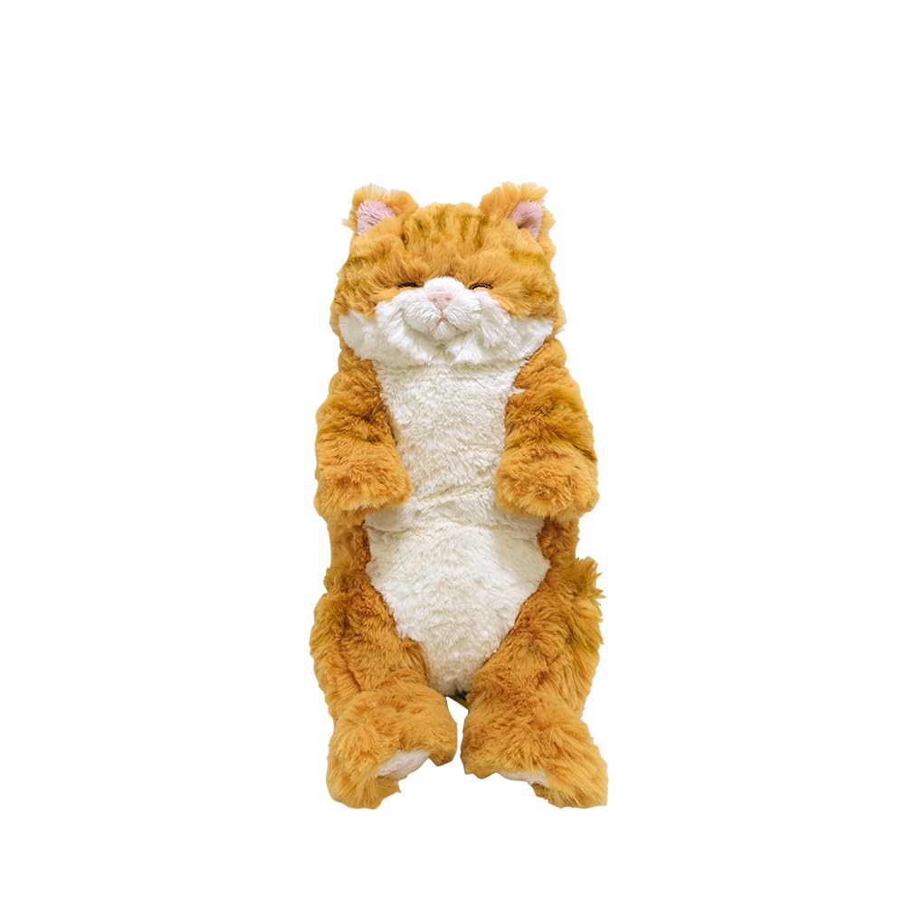SunLemon Sleeping Lap Cat, Small, Chashiro, 15 X 12 X 34cm, Plush Animal, Cute Cat, P-1573