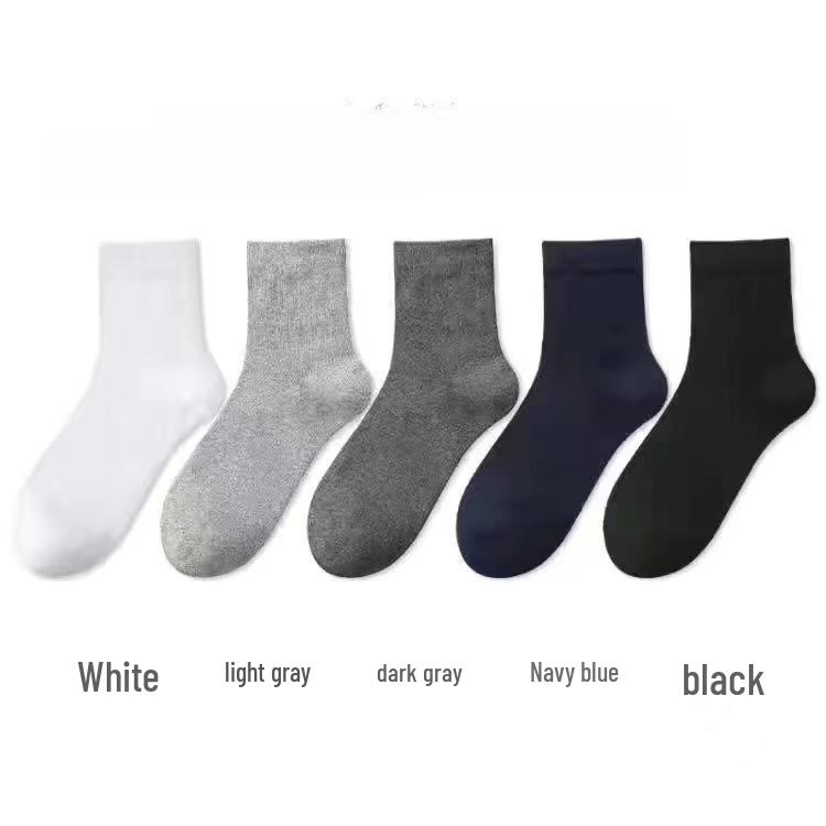 

Zhuji Men s Mid-Calf Odor-Resistant Cotton Socks, Sweat-Absorbent, Breathable Autumn Sports Style 1 Pair Random/One Size