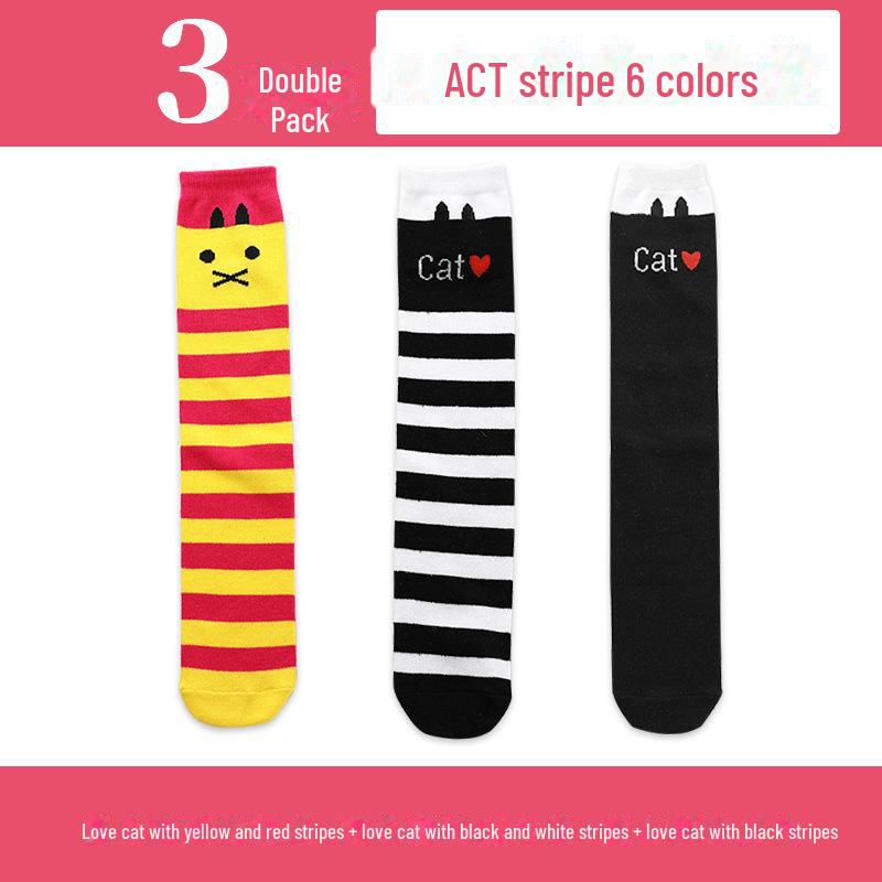 Șosete înalte până la genunchi pentru fete de primăvară și toamnă - șosete de vițel cu tub mijlociu pentru copii și bebeluși