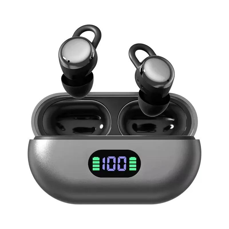 Wireless Bluetooth 5.4 Earphones with ENC Earbuds Noise Eduction Sleeping Ear Clip Lightweight Headphones Stereo Sound For Music