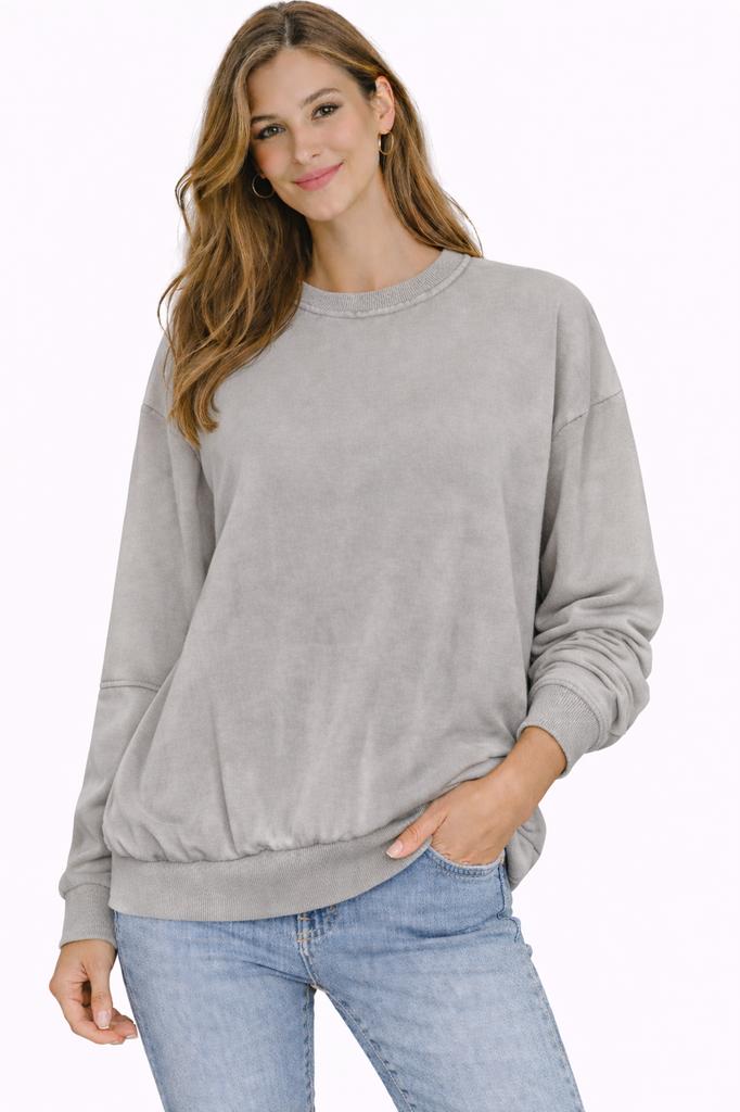 Fashion - Women' Sweatshirt - Id8889 Light Gray One Size