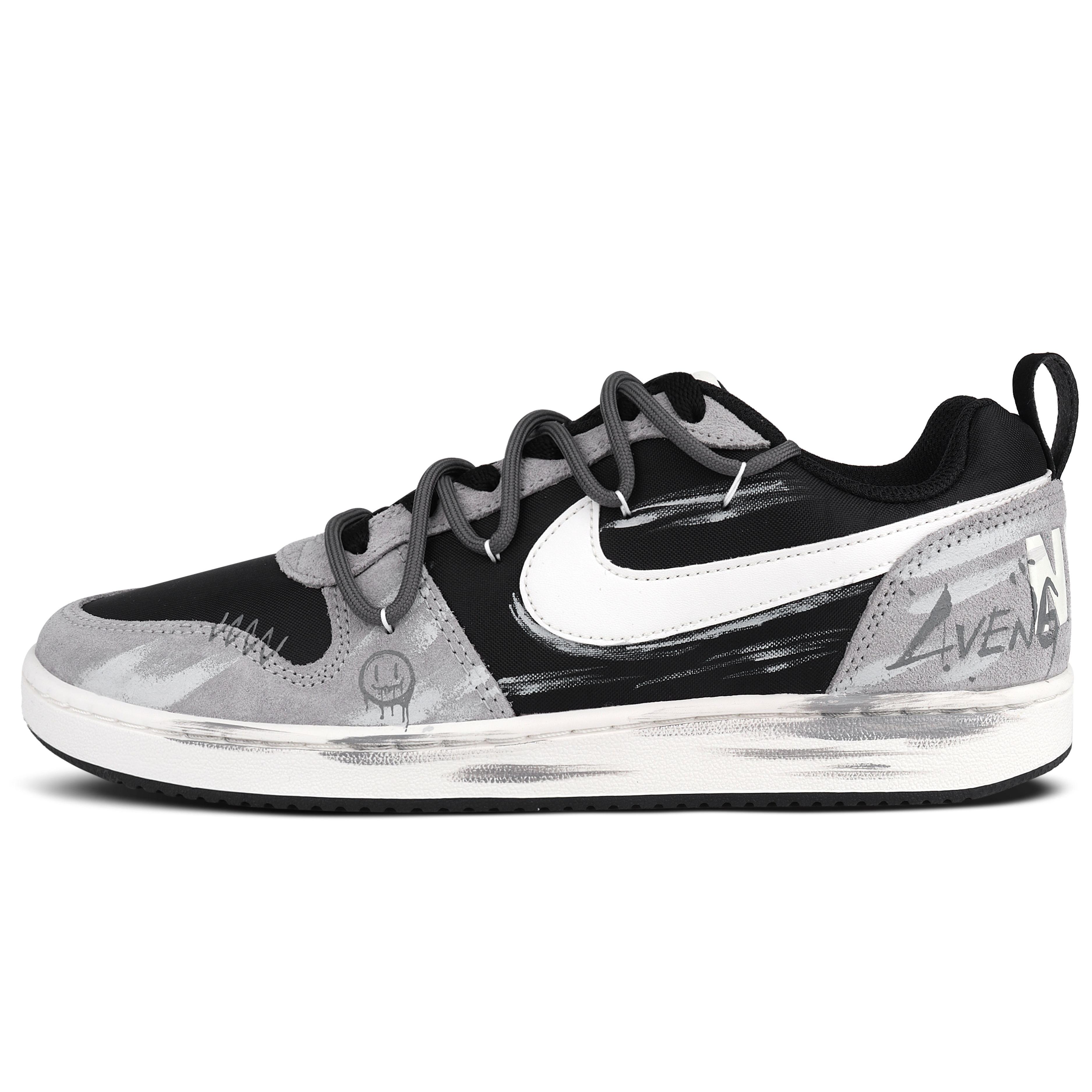 

Nike Court Borough Abrasion Resistant Low top Skateboard Shoes Men s Black Gray 844881-005(Team1545-) 40