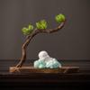 Solid Wood Root Carving Ornaments: Natural Zen Base for Home Decor