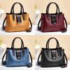 Large Capacity Retro Style Handbag For Women With Multi-functional Pockets And Zipper Closure