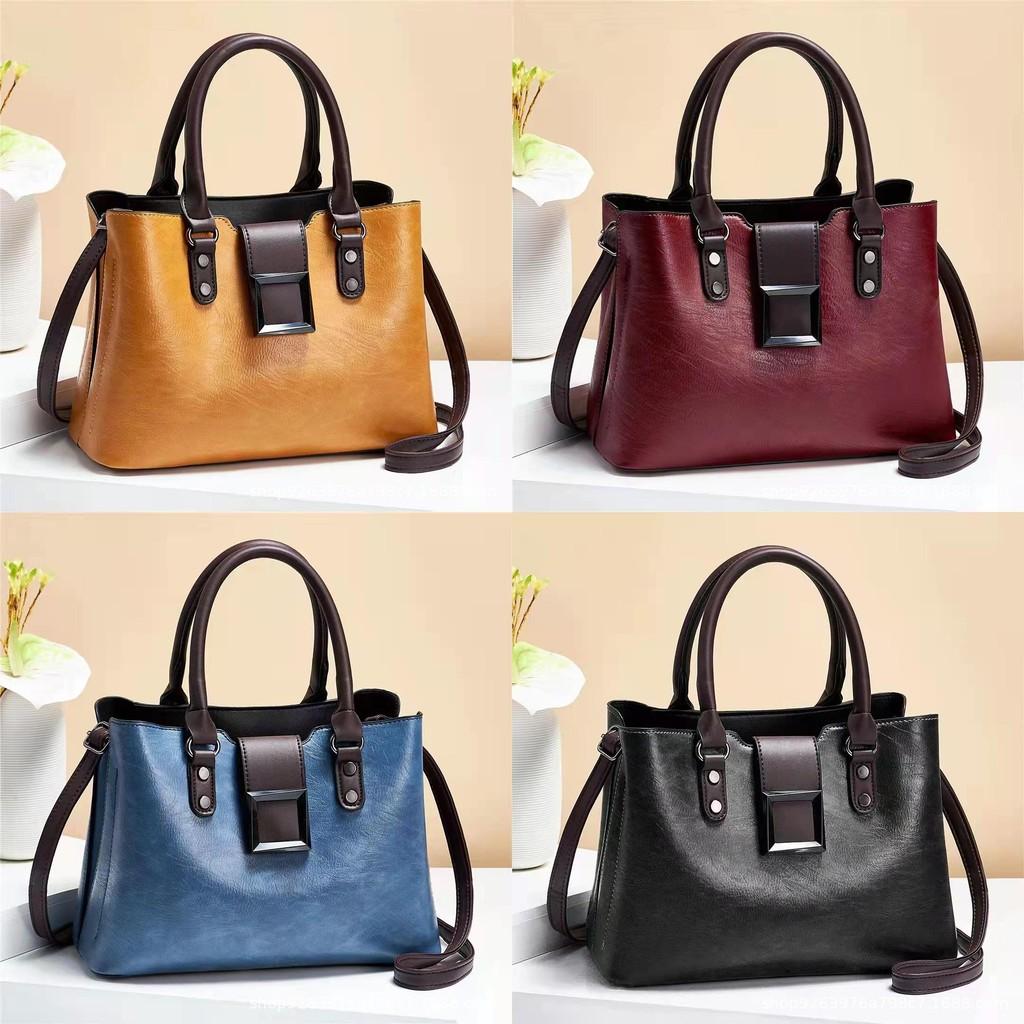 Large Capacity Retro Style Handbag For Women With Multi-functional Pockets And Zipper Closure