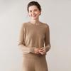 Women's Soft Cashmere Sweater: 2025 Autumn/Winter Round Neck Knit, Solid Color, Versatile Base Layer