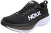 Hoka One One Bondi 8 Size D Men's Sneakers, Black-White, 27.0 Cm, (Product Code 1123202)
