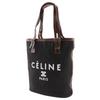 Celine Logo Tote Bag zwart/Bruin canvas Dames Gebruikt