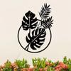 Exquisite Palm Leaf Metal Wall Art - A Stunning Sculpture and Silhouette Decoration for Housewarming and Restaurant