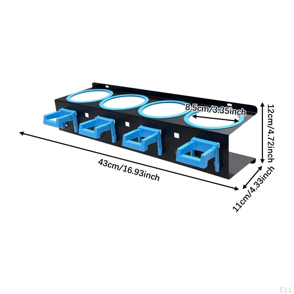 Spray Bottle Holder Car Wash Tool Organizer Bracket Cleaning Supply Hanger with Hooks for Garage