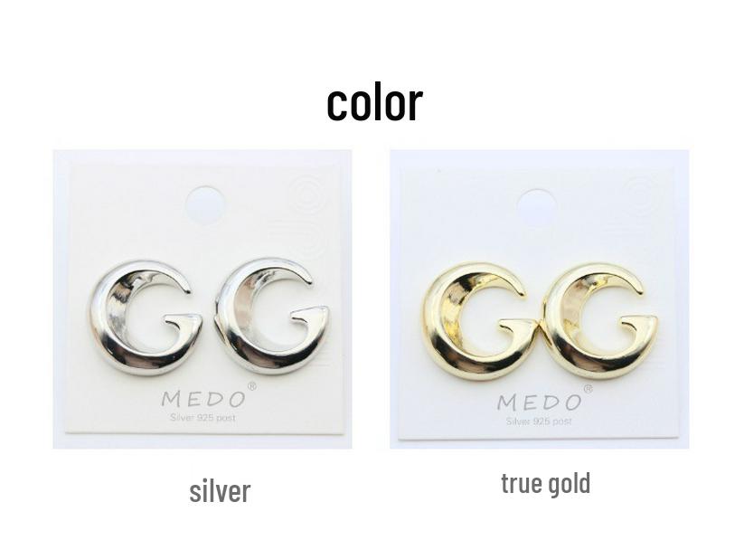 Prehnane luxusné náušnice v štýle influenceriek s veľkým dizajnom 'G'