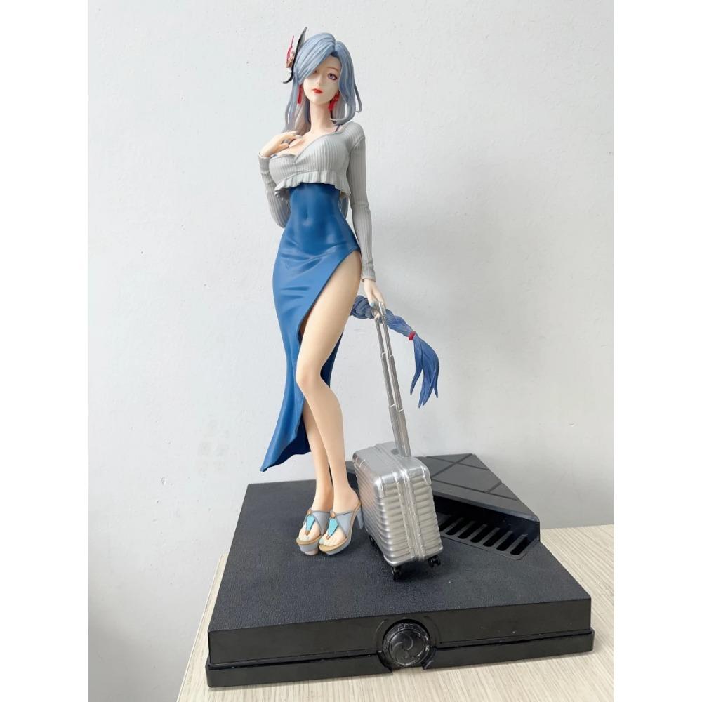 45CM Genshin Impact Shenhe Mädchen Figur Hart-PVC Anime Actionspiel Statue Spielzeug Erwachsene Sammlungsmodell Puppe Geschenk