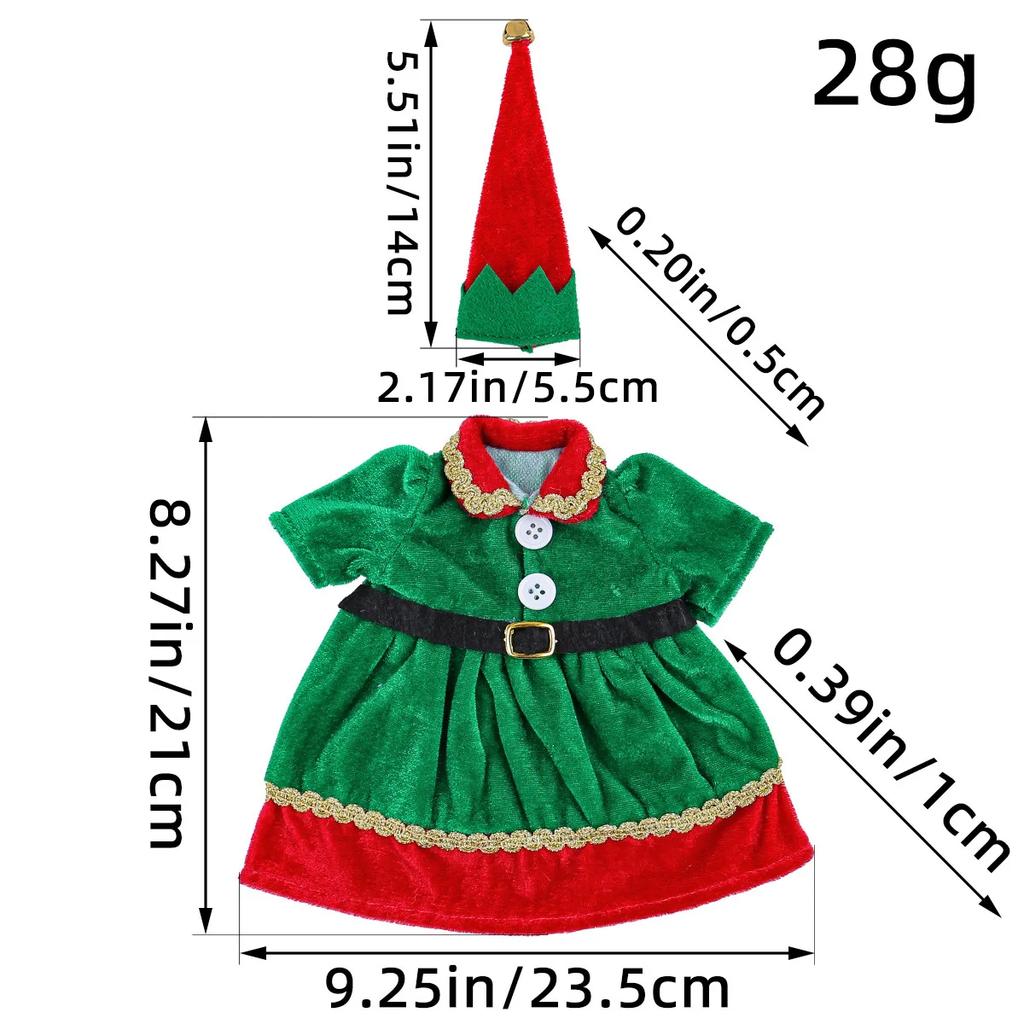 Weihnachtselfen Kostüm Weinflasche Set Dekorative Ornamente Weihnachten Niedlich Rotwein Set Tischatmosphäre Dekoration Requisiten