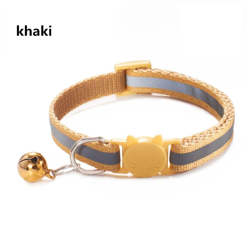 Neck Strap Adjustable With Bell Kitten Safety Quick Release Cat Collar Reflective