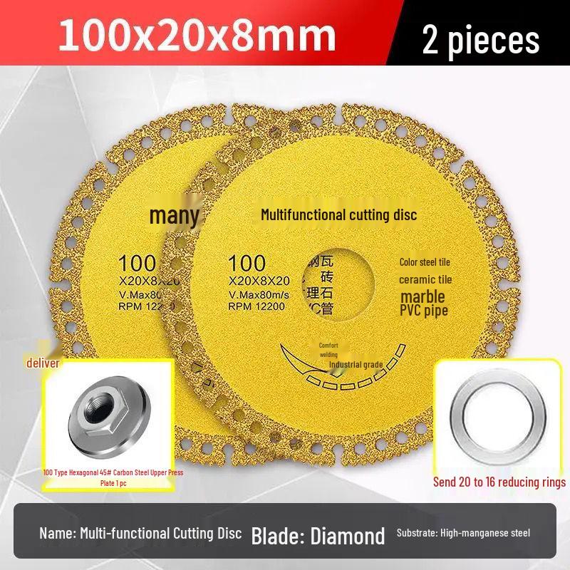 Composite Multi-Functional Universal Saw Blade for Cutting Tile, Stone, Marble, Color Steel, and Metal.